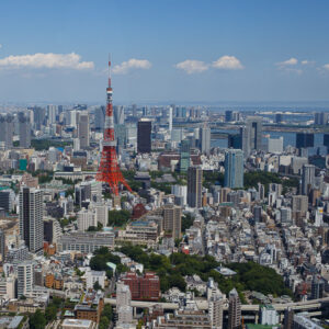 Vue de Tokyo et de la tour de Tokyo